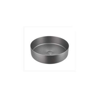 Waskom Sanilux Inclusief Click Waste Gun Metal Geborsteld Rond 40 cm Waskom Sanilux Inclusief Click Waste Gun Metal Geborsteld Rond 40 cm