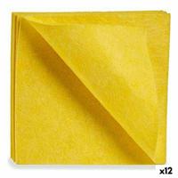 Doeken Zacht Geel 18 x 2,5 x 20 cm (12 Stuks) - thumbnail