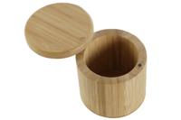 Zoutvaatje met deksel DKD Home Decor Natuurlijk Bamboe 8,5 x 8,5 x 8,5 cm - thumbnail