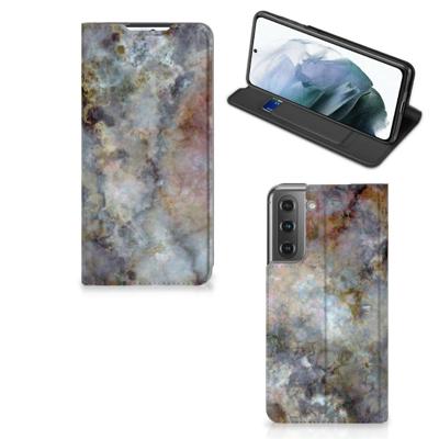 Samsung Galaxy S21 FE | Standcase | Marmer Grijs