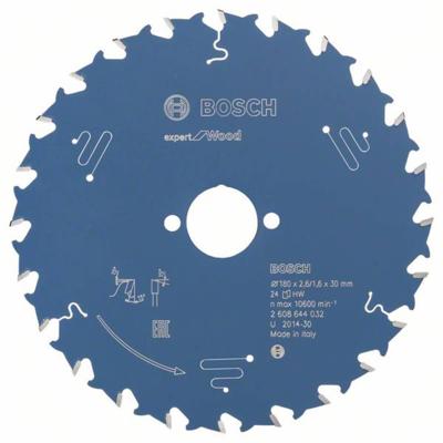 Bosch Accessories Expert for Wood 2608644032 Cirkelzaagblad 180 x 30 x 1.6 mm Aantal tanden: 24 1 stuk(s) Bosch Accessories Expert for Wood 2608644032 Cirkelzaagblad 180 x 30 x 1.6 mm Aantal tanden: 24 1 stuk(s)