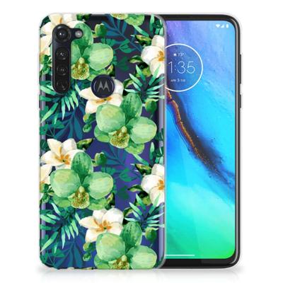 Motorola Moto G Stylus TPU Case Orchidee Groen Motorola Moto G Stylus TPU Case Orchidee Groen
