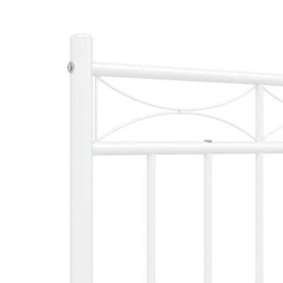 Bedframe met hoofd- en voeteneindemetaal wit 120x200 cm - thumbnail
