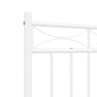 Bedframe met hoofd- en voeteneinde metaal wit 120x200 cm - thumbnail