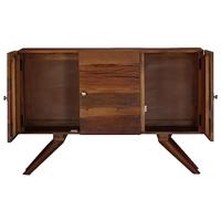 Dressoir 110x30x75 cm massief gerecycled hout bruin - thumbnail