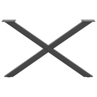 Salontafelpoten 2 st X-vormig 70x(42-43) cm staal antraciet - thumbnail