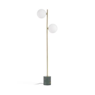 Kave Home Vloerlamp 'Lonela' Marmer en messing, 2-lamps
