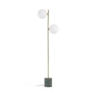 Kave Home Vloerlamp 'Lonela' Marmer en messing, 2-lamps - thumbnail