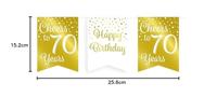 Verjaardagsslinger Vaandel 70 Jaar Goud/Wit (6m) - thumbnail