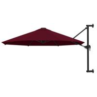 Wandparasol met metalen paal 300 cm bordeauxrood - thumbnail