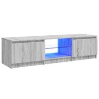 Tv-meubel met LED-verlichting 140x40x35,5 cm grijs sonoma eiken - thumbnail