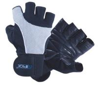 Atipick fitness-handschoenen Power leer/polyester blauw - thumbnail