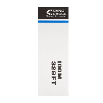 Nanocable 10.20.0502 - Ethernet-netwerk spoel RJ45 Cat.6 UTP stijve AWG24, 100% koper, grijs, 100 mts