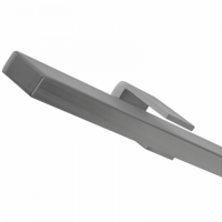 Trapleuning RVS geborstelde plat 80 cm - thumbnail