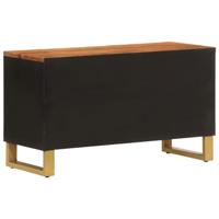 Tv-meubel 80x31,5x46 cm massief mangohout bruin en zwart - thumbnail