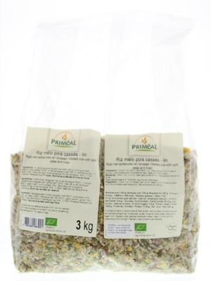 Primeal Rijst erwten gebroken vlas bio (3 Kilogr)