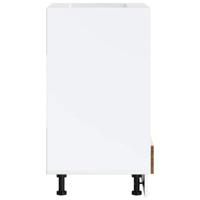 Ovenkast "Porto" bewerkt hout gerookt eikenkleurig - thumbnail