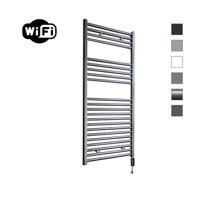 Elektrische Radiator Sanicare HWV Met Wifi 111,8x45 cm Gunmetal 596W Met Thermostaat Zwart Rechtsonder Sanicare - thumbnail