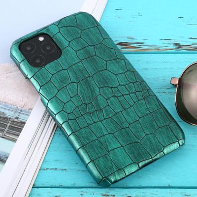 Voor iPhone 11 Pro schokbestendige krokodil textuur beschermhoes (groen)