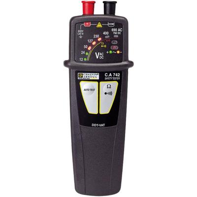Chauvin Arnoux C.A 742 Tweepolige spanningstester CAT IV 600 V LED, Akoestisch Chauvin Arnoux C.A 742 Tweepolige spanningstester CAT IV 600 V LED, Akoestisch