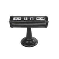 Kalender zwart metaal 24,5x12x18,5cm - thumbnail