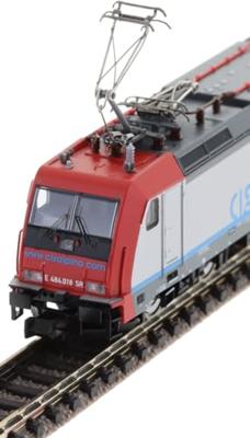 Fleischmann 7560017 N elektrische locomotief Re 484 018-7 van de Cisalpino Fleischmann 7560017 N elektrische locomotief Re 484 018-7 van de Cisalpino