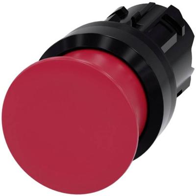Siemens 3SU10001AD200AA0 3SU1000-1AD20-0AA0 Paddenstoelknop Kunststof frontring Knop Zwart, Rood 1 stuk(s)