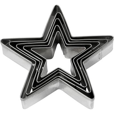 Creativ Company Uitsteekvormen, ster, afm 8 cm, 5 stuk/ 1 doos