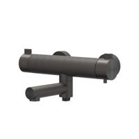 Badthermostaatkraan IVY Tribe Opbouw Omstel Met Draaibare Baduitloop Met Omstel RVS316 Geborsteld Carbon Black PVD IVY - thumbnail