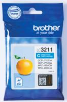 Brother inktcartridge, 200 pagina's, OEM LC-3211C, cyaan - thumbnail