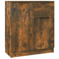 Dressoir 60x30x70 cm bewerkt hout gerookt eikenkleurig - thumbnail