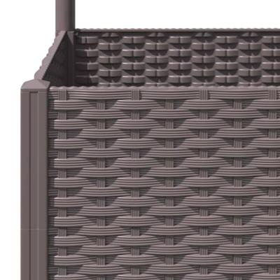 VidaXL Plantenbak met latwerk 80x80x136 cm polypropeen bruin