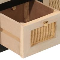Dressoir 55x30x76 cm massief mangohout en ijzer zwart - thumbnail