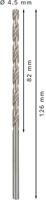 Bosch Accessories 2608596818 HSS Metaal-spiraalboor 4.5 mm Gezamenlijke lengte 126 mm Geslepen DIN 340 Cilinderschacht 5 stuk(s) - thumbnail