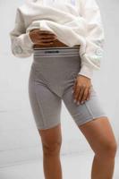 Couture Club High Waisted Zip Detail Biker Short Dames Grijs - Maat XS - Kleur: Grijs | Soccerfanshop - thumbnail