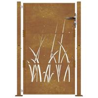 Poort grasontwerp 105x155 cm cortenstaal - thumbnail