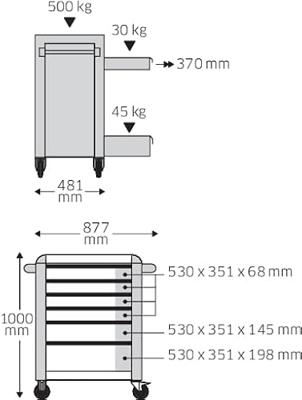Stahlwille 98830177 Werkplaatswagen Kleur (specifiek): Zwart, Groen Stahlwille 98830177 Werkplaatswagen Kleur (specifiek): Zwart, Groen