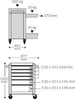 Stahlwille 98830177 Werkplaatswagen Kleur (specifiek): Zwart, Groen - thumbnail
