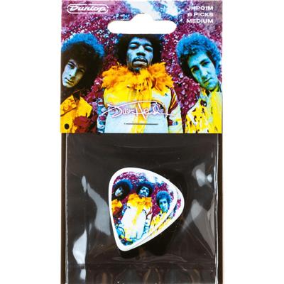 Dunlop JHP01M Jimi Hendrix Are You Experienced plectrumset (6 stuks, medium) Dunlop JHP01M Jimi Hendrix Are You Experienced plectrumset (6 stuks, medium)