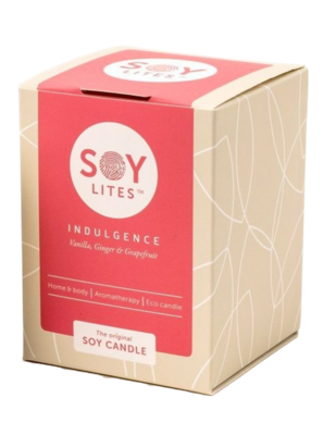 Soylites Soycandle Indulgence - Vanilla, Ginger & Grapefruit Soylites Soycandle Indulgence - Vanilla, Ginger & Grapefruit