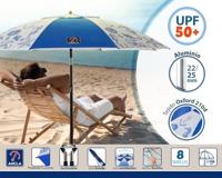 Strandparasol Blauw Ø 180 cm SPF50+ Navy - thumbnail