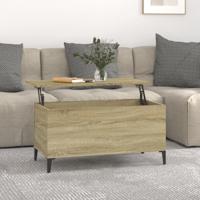 Salontafel 90x44,5x45 cm bewerkt hout sonoma eikenkleurig - thumbnail