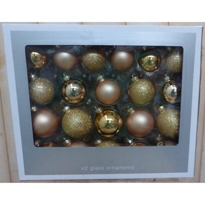 Kerstballen glas goud 42 ballen - Warentuin mix Kerstballen glas goud 42 ballen - Warentuin mix
