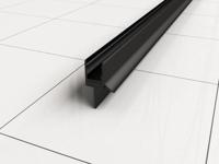 Wiesbaden rubberen waterkering 200 x 1 cm zwart - thumbnail