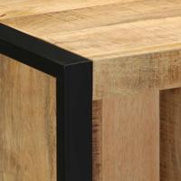 Nachtkastjes 2 st 40x35x40 cm massief ruw hout mango - thumbnail