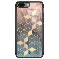iPhone 8 Plus/7 Plus glazen hardcase - Cubes art - thumbnail