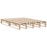 Bed met boekenkast zonder matras massief hout 140x190 cm - thumbnail