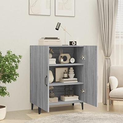 Dressoir 70x34x90 cm bewerkt hout grijs sonoma eikenkleurig Dressoir 70x34x90 cm bewerkt hout grijs sonoma eikenkleurig