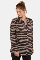 Ulla Popken Blouse, overhemdkraag, blinde knopenlijst - Grote Maten - thumbnail