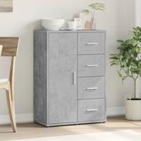 Dressoir 60x31x84 cm bewerkt hout betongrijs - thumbnail